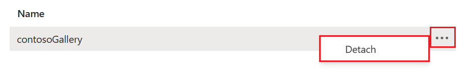 لقطة شاشة توضح كيفية فصل معرض الصور المشترك الحالي من المختبر.