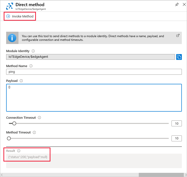 لقطة شاشة توضح كيفية استدعاء اتصال الأسلوب المباشر في مدخل Microsoft Azure.