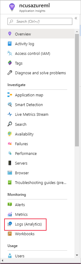 نظرة عامة على Application Insights