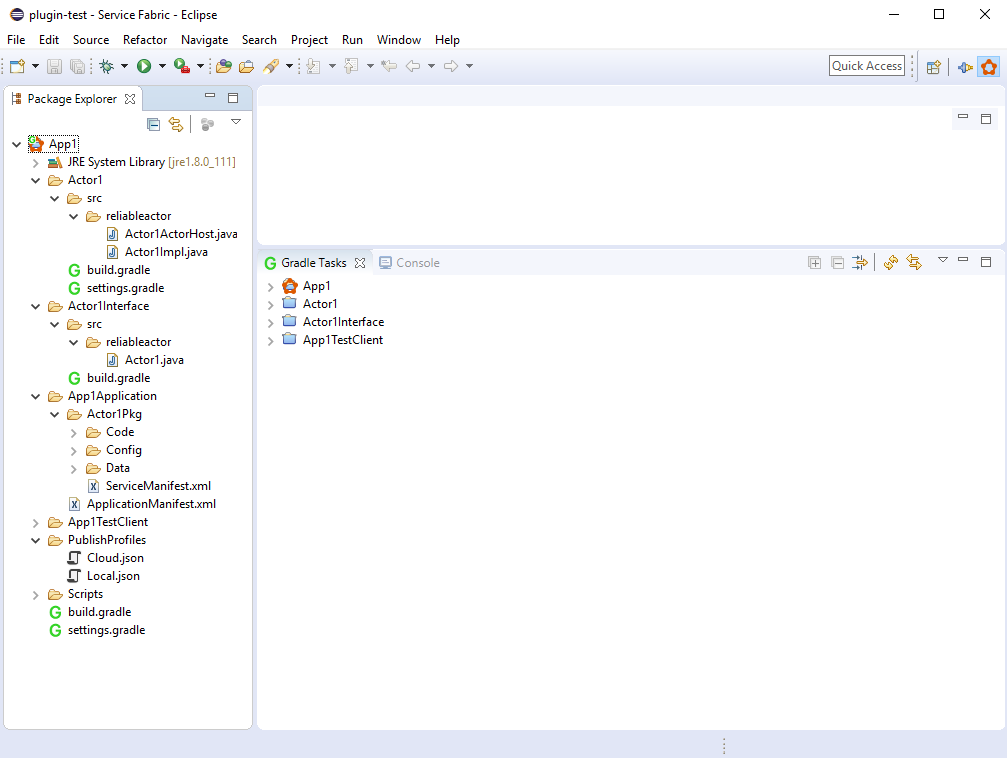 صفحة مشروع جديد ل Service Fabric 6