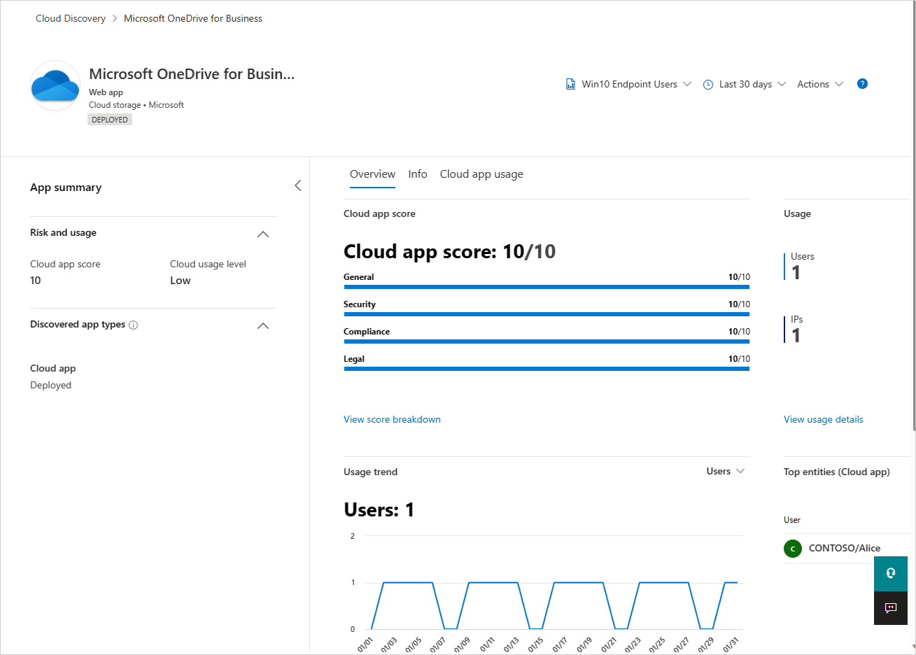 علامة التبويب نظرة عامة في صفحة التطبيقات.