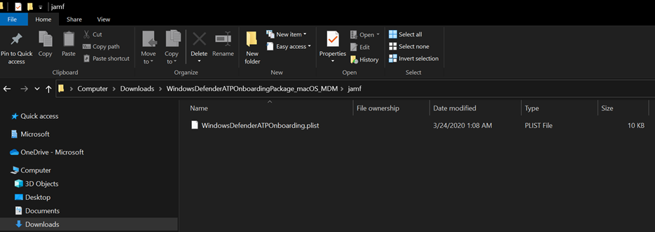 ملف إلحاق Windows Defender ATP.
