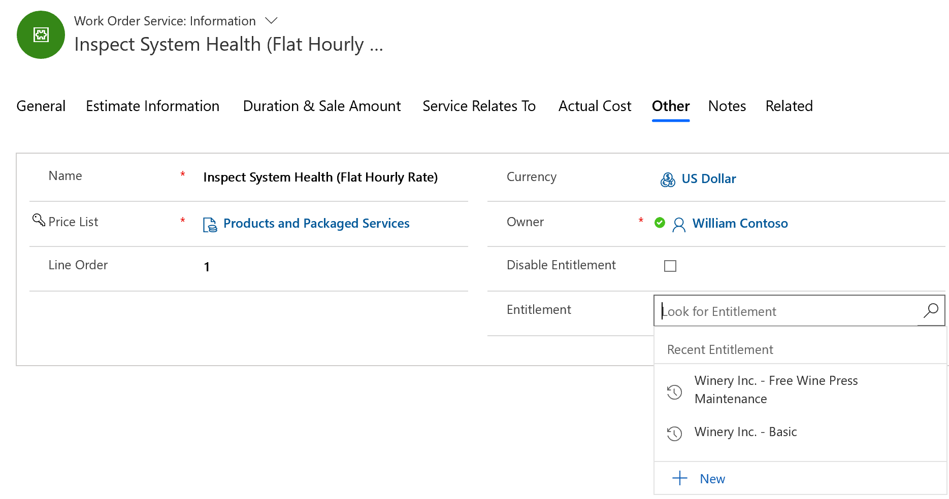 إنشاء استحقاقات لأوامر العمل Dynamics 365 Field Service Microsoft Learn