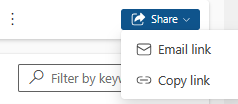 Screenshot showing Share and copy link.