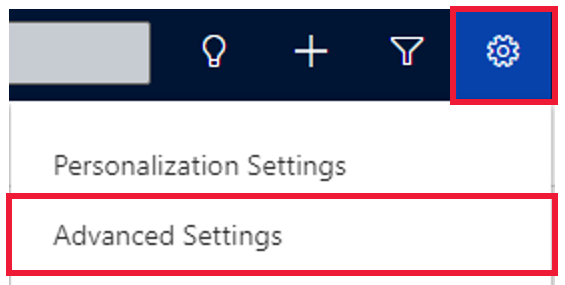 Select the gear icon, and then select Advanced Settings.