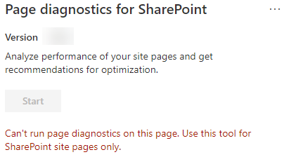 يجب أن يتم تشغيله على صفحة SharePoint.