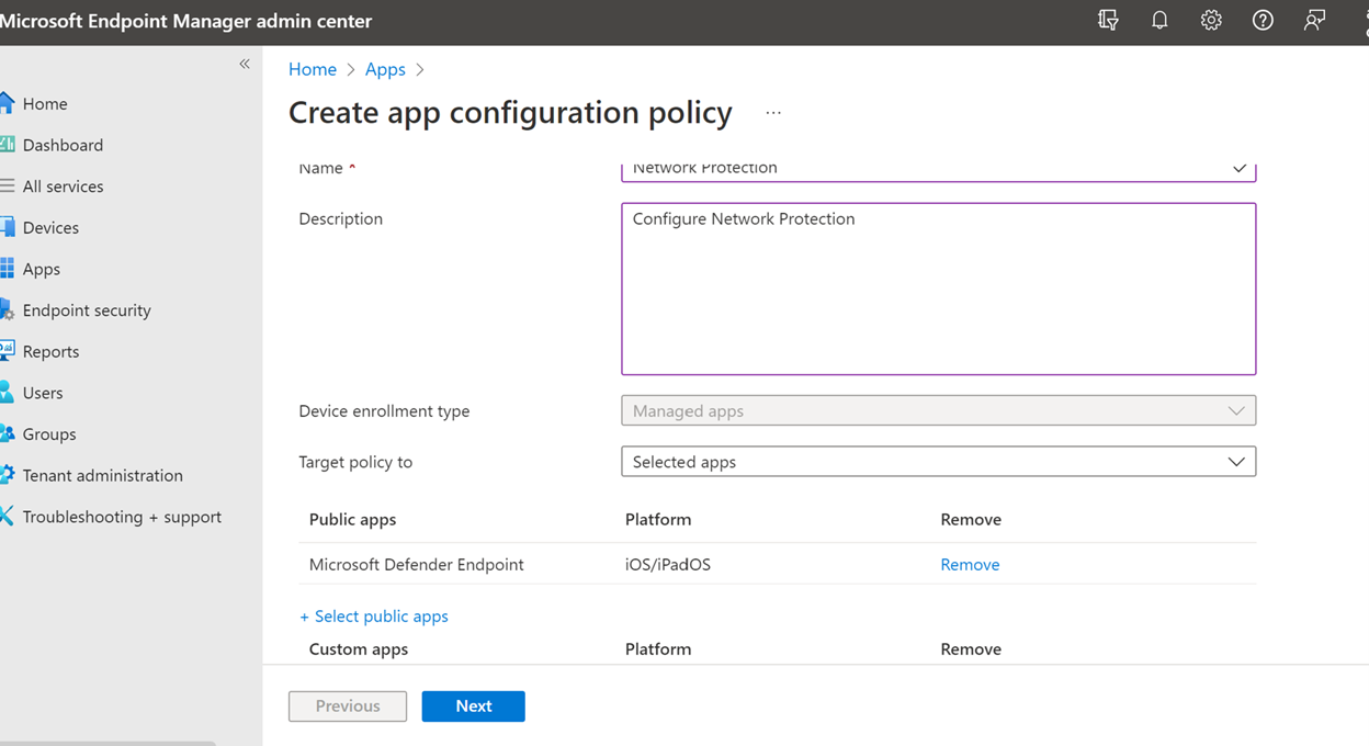 قم بتسمية التكوين.