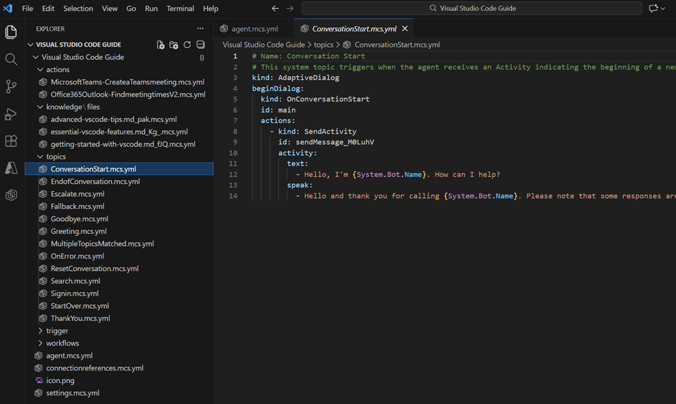 Screenshot of local development environment.