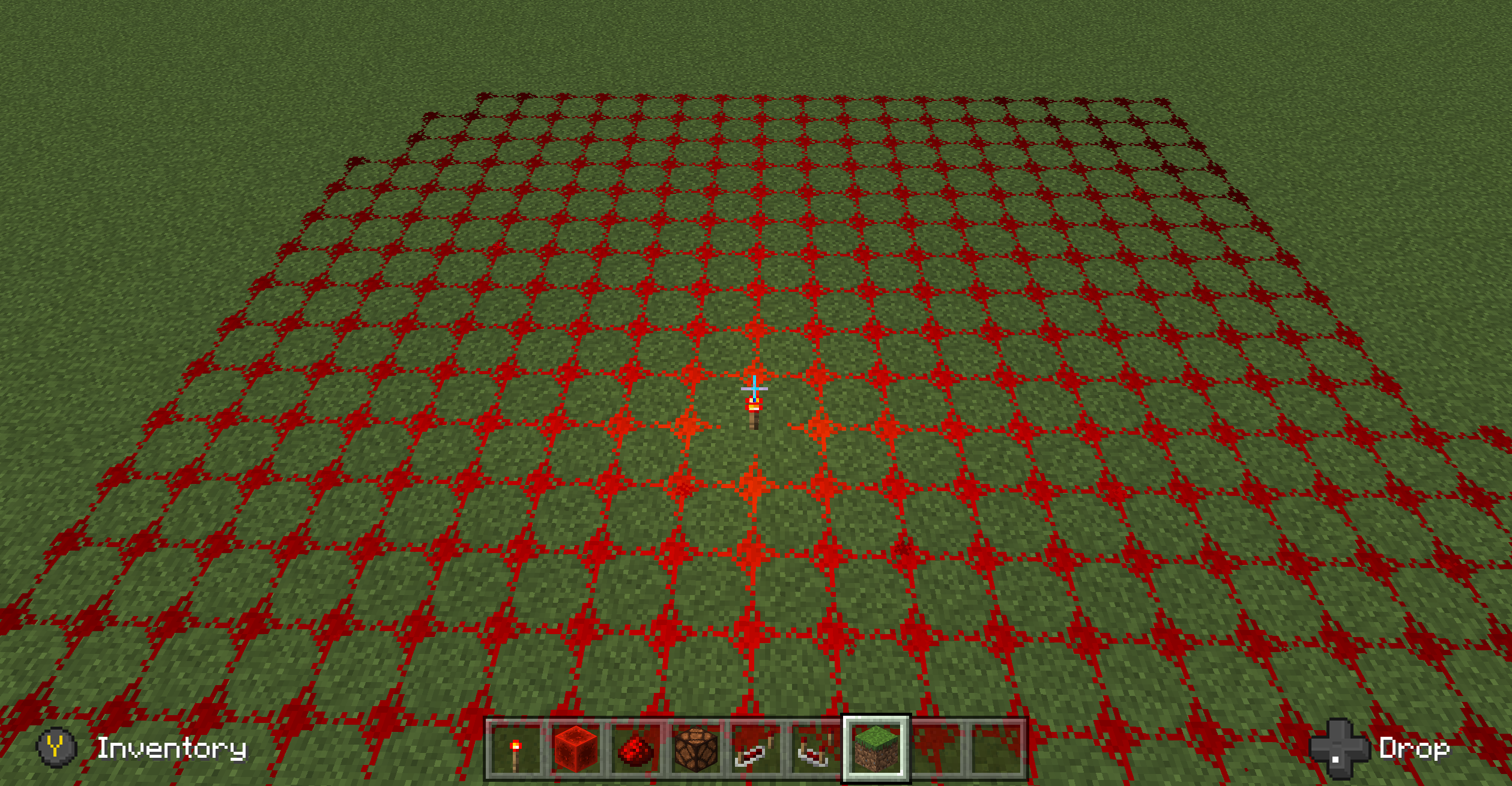 Image of a grid showing diminishing signal strength