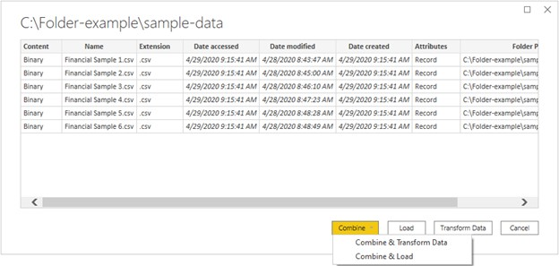 دمج الملفات من المجلد.