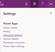 أمر الإعدادات المتقدمة