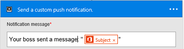 Screenshot of a custom push notification.