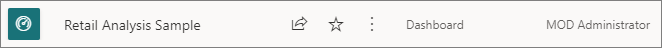 Screenshot shows the Retail Analysis Sample dashboard link.