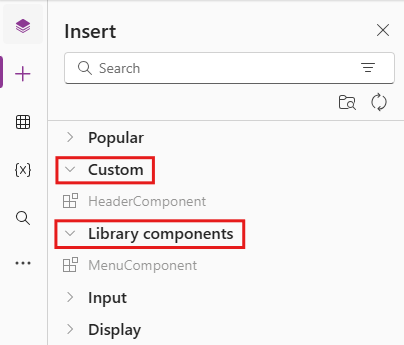 Insert components to the app Insert components to the app.