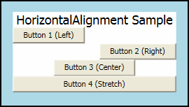 عينة لـ HorizontalAlignment