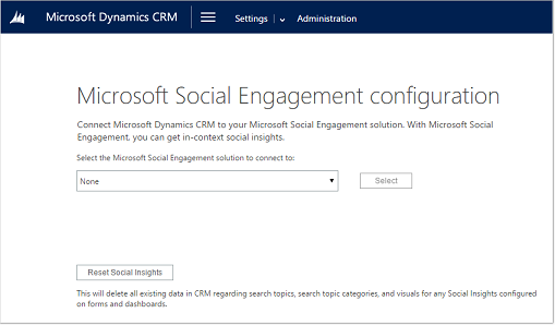 تكوين Microsoft Social Engagement