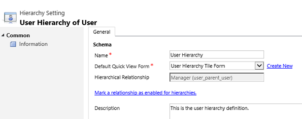 Identify hierarchical relationship in Dynamics 365