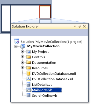 النافذة Solution Explorer