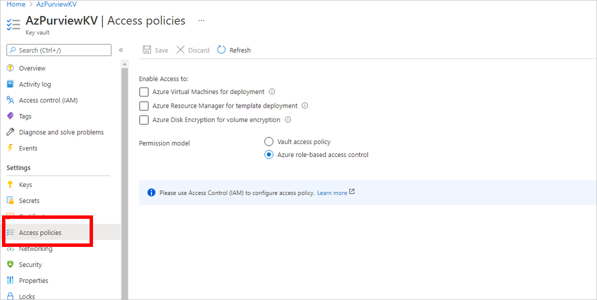 Azure Key Vault Permission Model