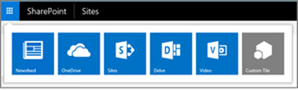 Hybrid app launcher on a SharePoint Server site