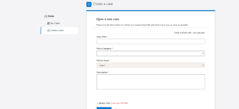 تذكرة الدعم