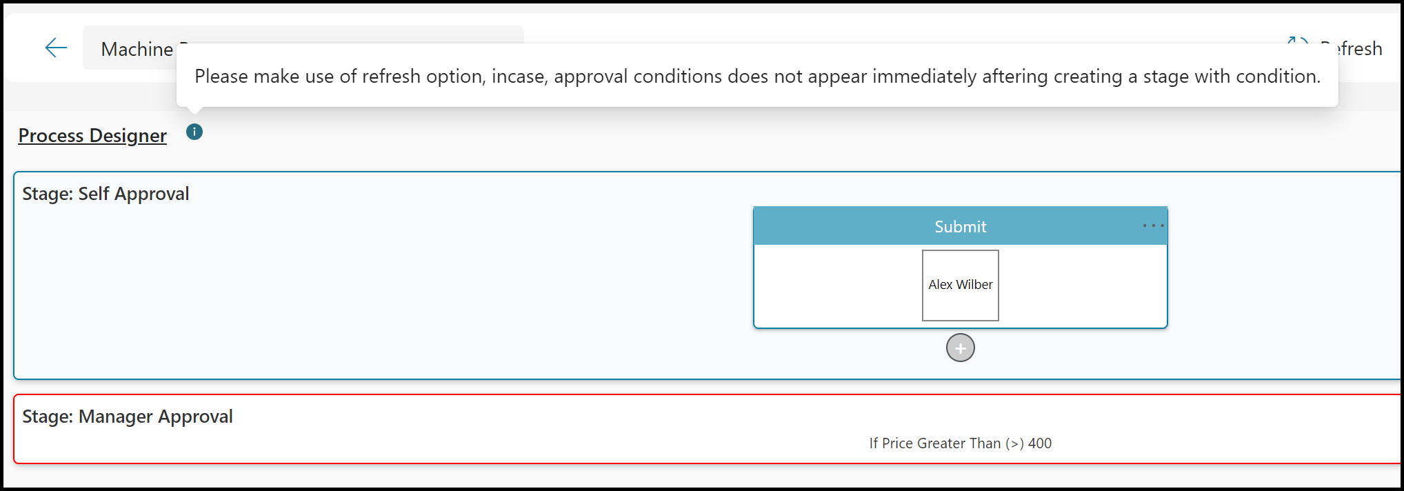 لقطة شاشة تُظهر تحديث مصمم العمليات.