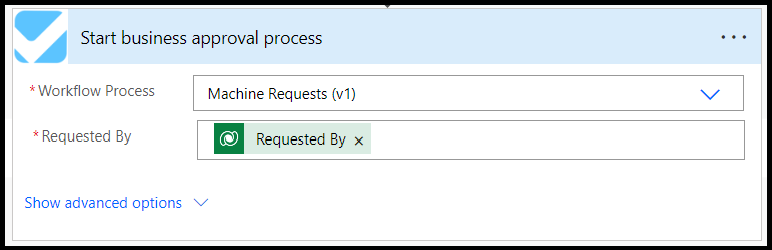 لقطة شَاشة لإضَافة موصل مجموعة مواد المُوافقَات مع سير العمل المحدد.