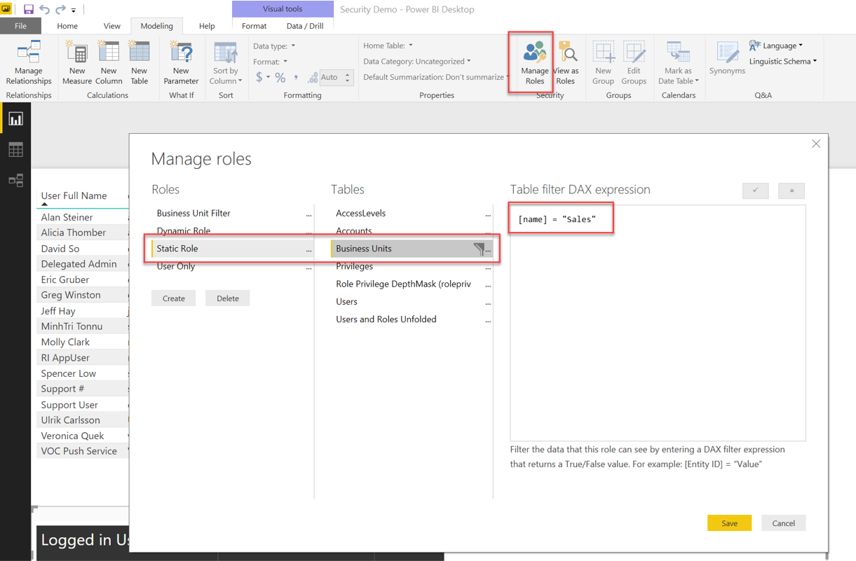 لقطة شاشة تعرض الأمَان عَلى مستوى الصف.