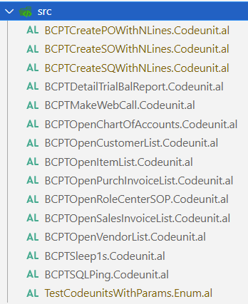 Screenshot of the items in the src folder.
