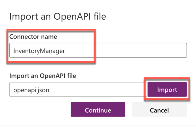 OpenAPI استيراد ملف