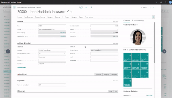 Screenshot showing a page you can modify using the Designer.