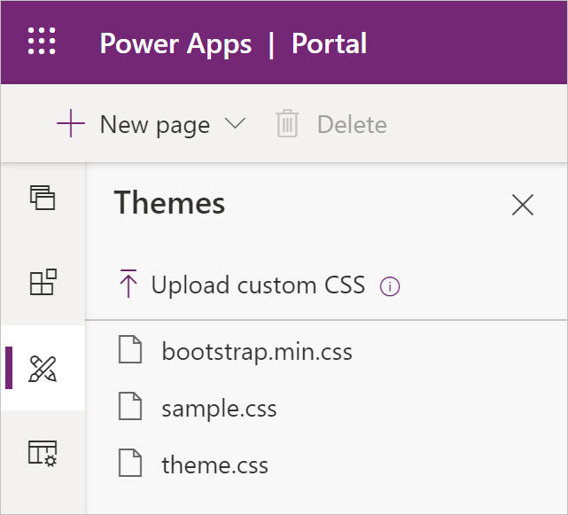 لقطة شاشة لخيارات تحرير السمات من شريط الأدوات للتعليمة البرمجية CSS.