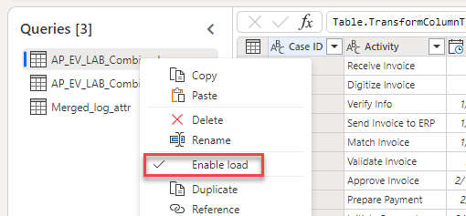 لقطة شاشة توضح خيار تمكين التحميل عند إيقاف تشغيله.