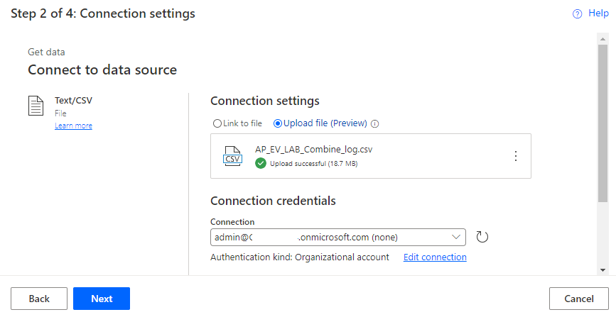 لقطة شاشة لإعدادات الاتصال تظهر الزر تالي.