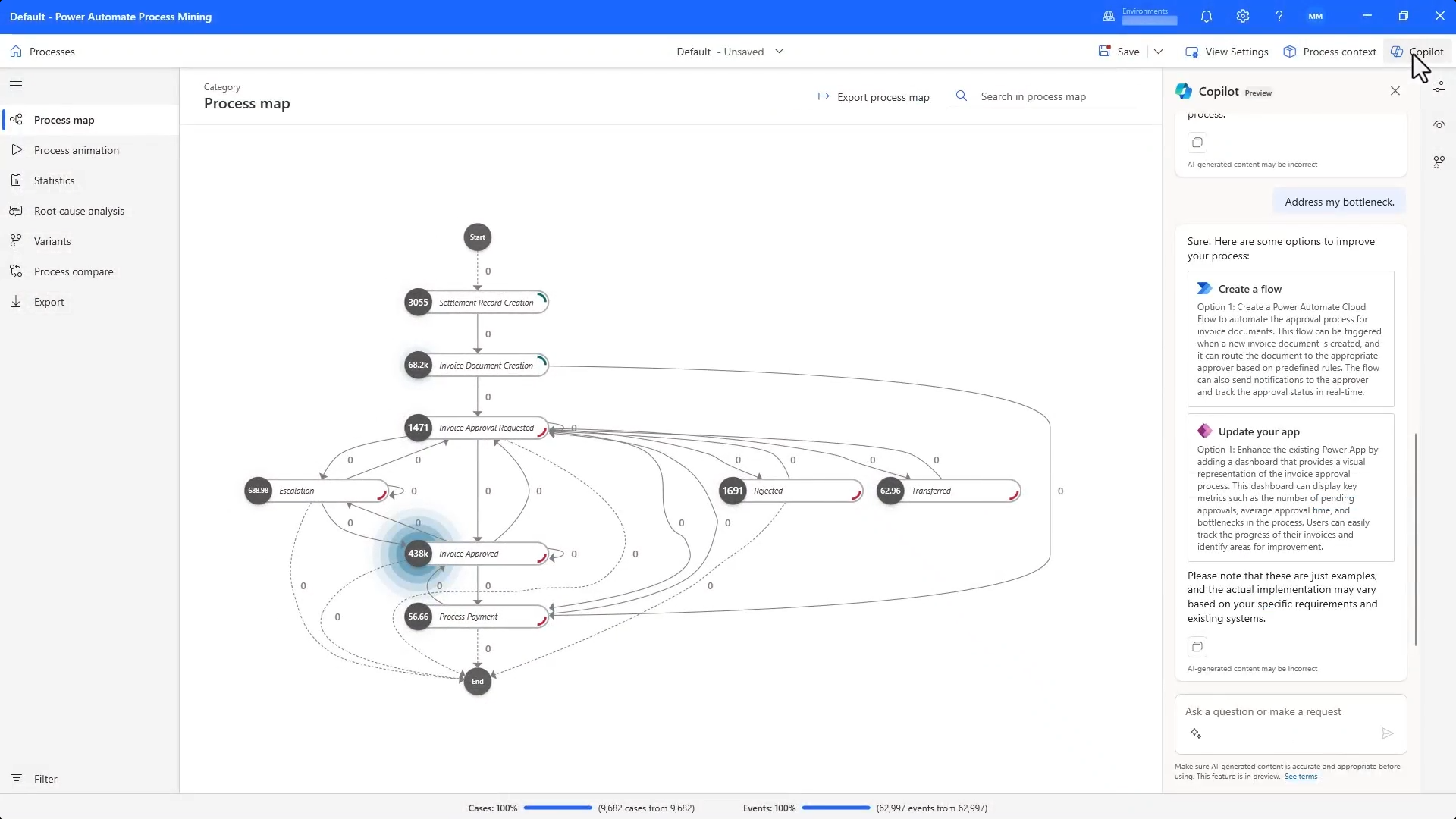 لقطة شاشة لـ Copilot وهو يستجيبُ لطلب معالجة الازدحام الخَاص بي.