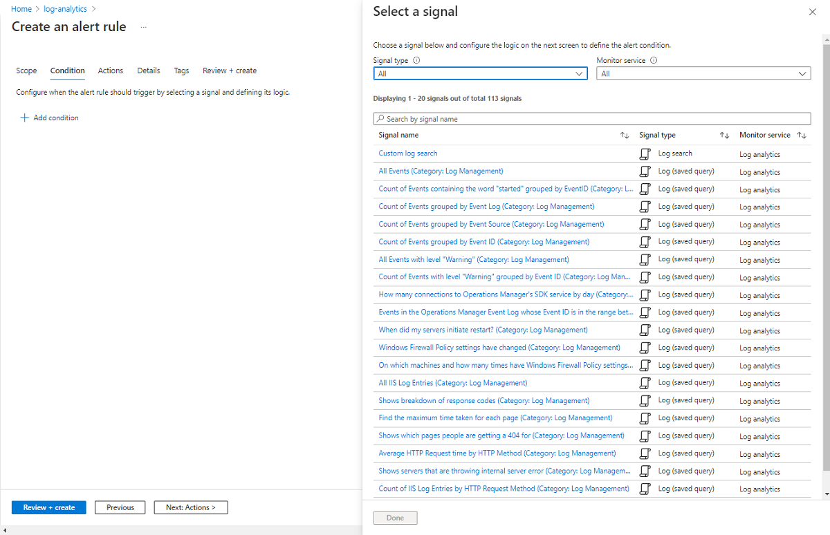 لقطة شاشة توضح تفاصيل إنشاء قاعدة تنبيه جديدة.