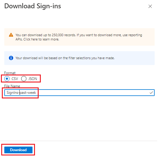 لقطة شاشة لتفاصيل مربع حوار التنزيل.