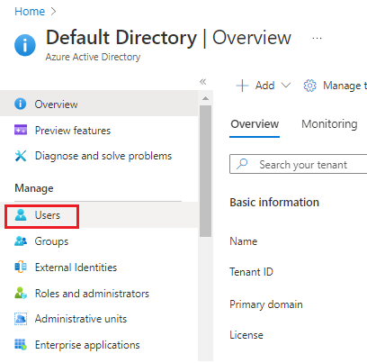لقطة شاشة لقائمة المستخدمين.