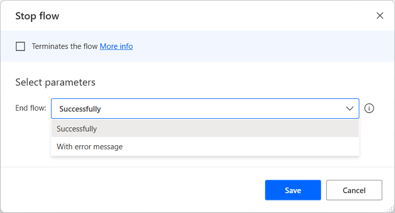 خصَائص إجرَاء إيقَاف التدفق