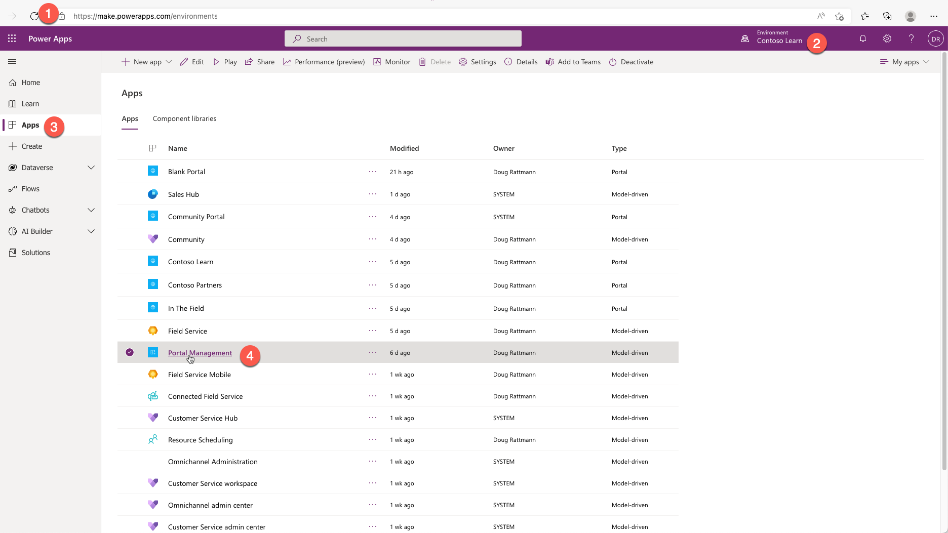 لقطة شاشة لخطوات فتح تطبيق إدارة المدخل.