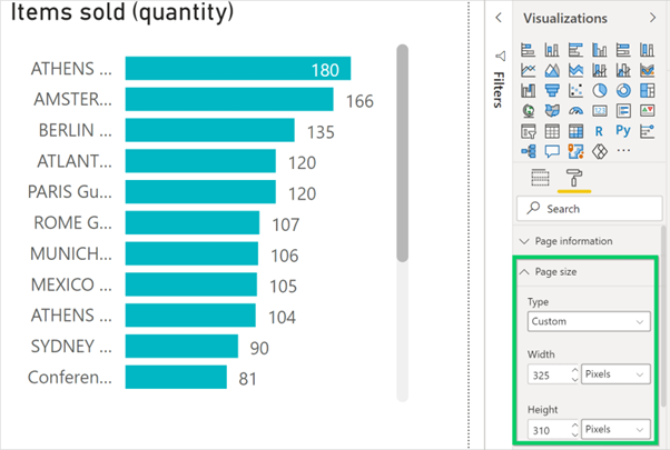 Screenshot showing the size and color options discussed here.