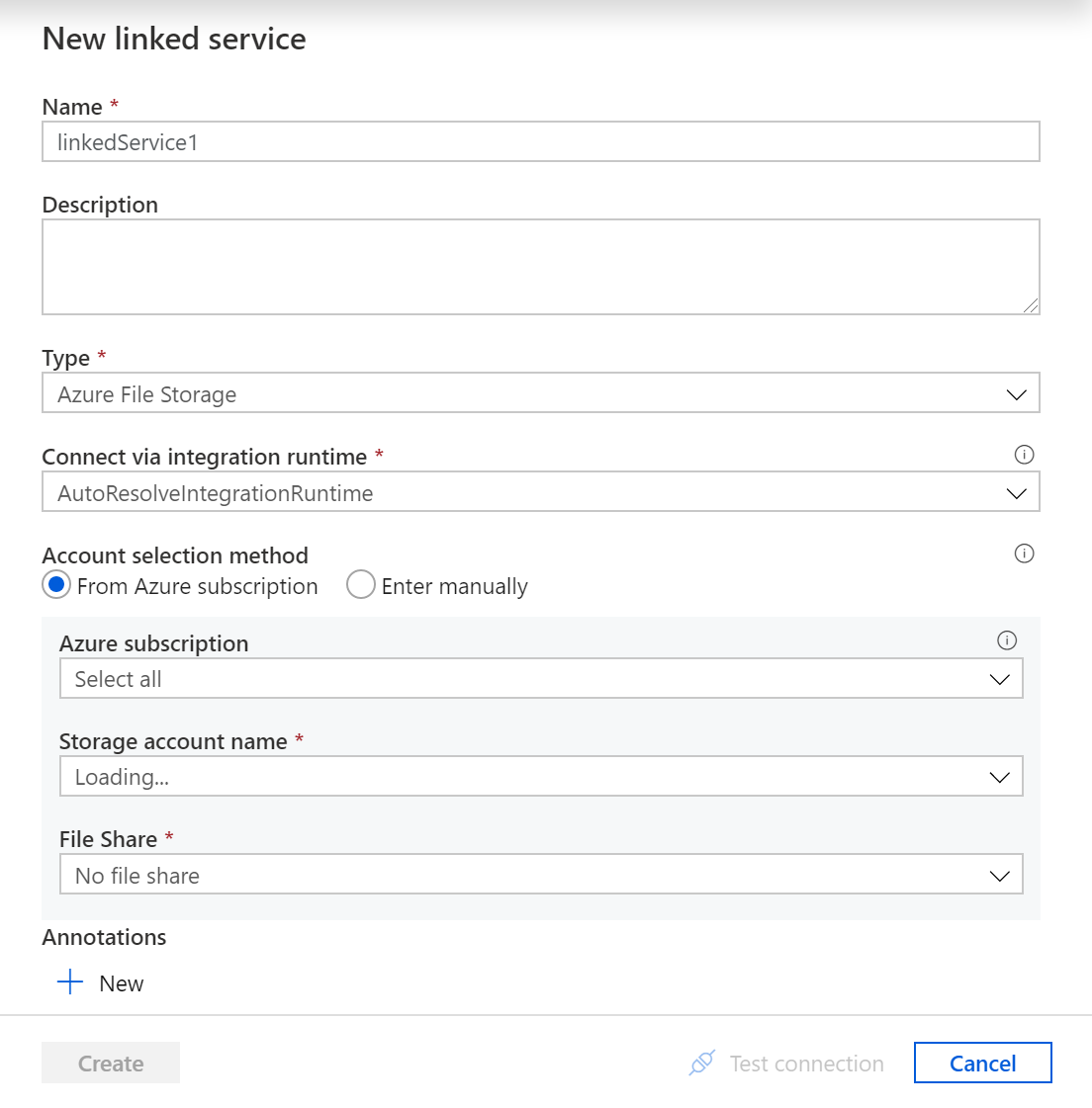 صفحة خدمة مرتبطة جديدة