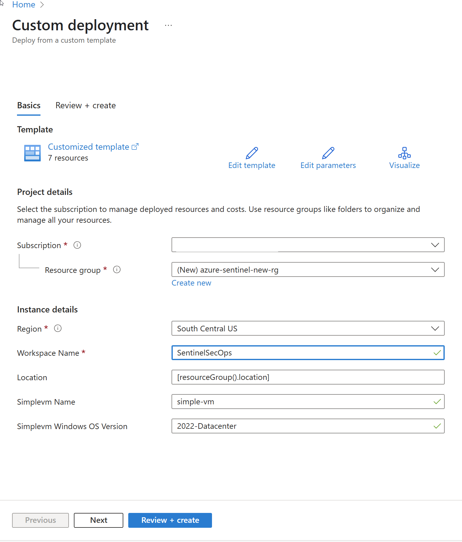 لقطة شاشة لصفحة Custom Deployment.