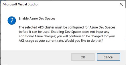 Enable Dev Spaces dialog