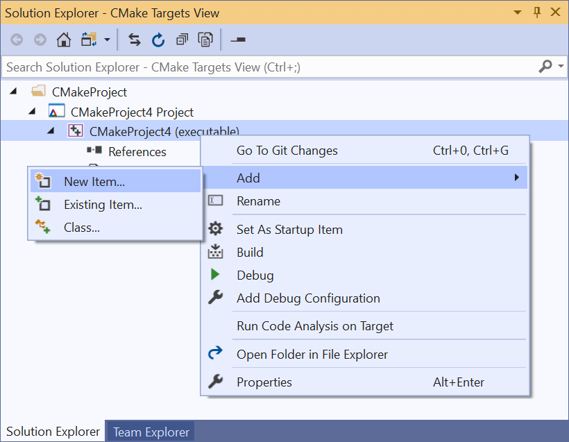 View targets. Окно solution Explorer. Проект cmake. Cmake Visual Studio. Проект cmake Visual Studio.