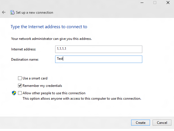 vpnv2 csp set up connection 2.