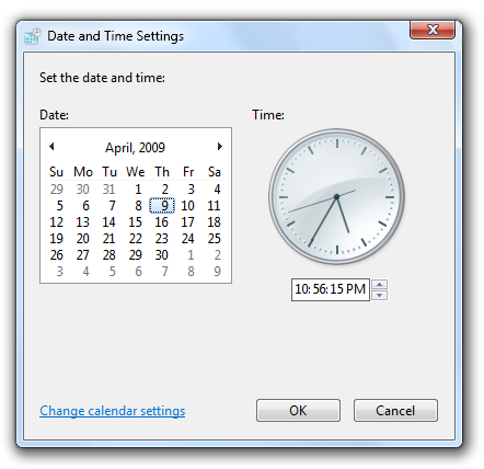 screen shot of same dialog box without uac shields