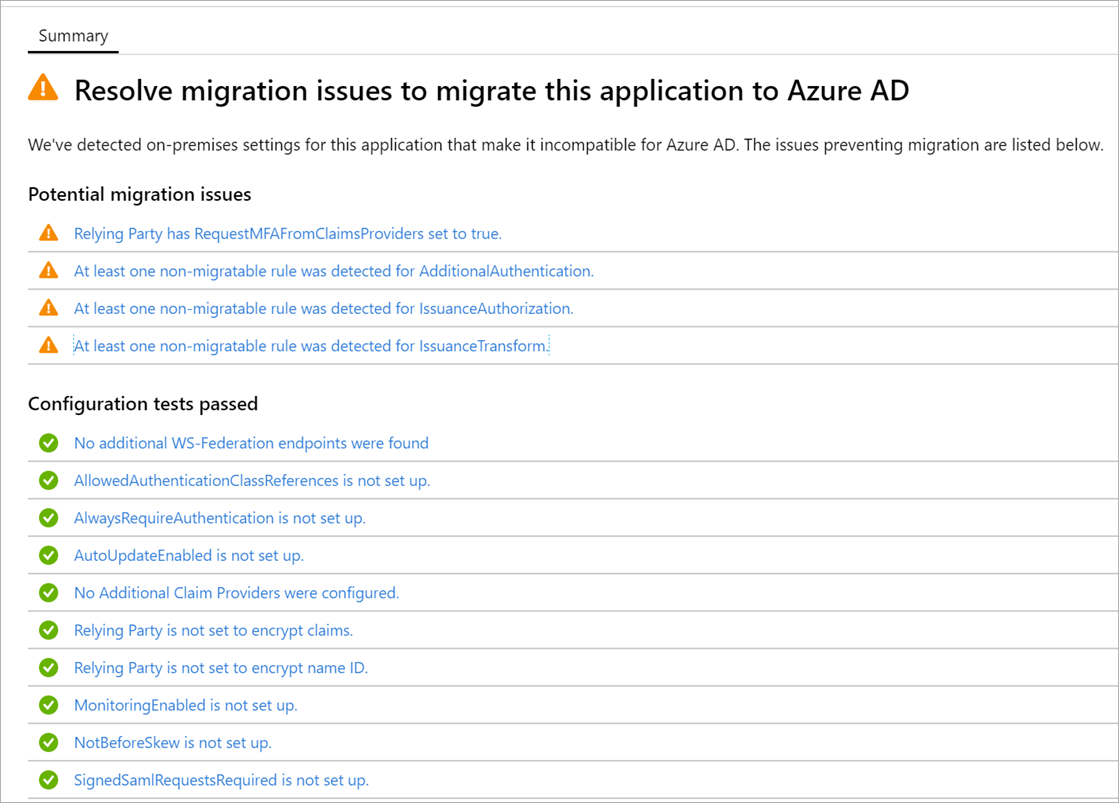 Migration details