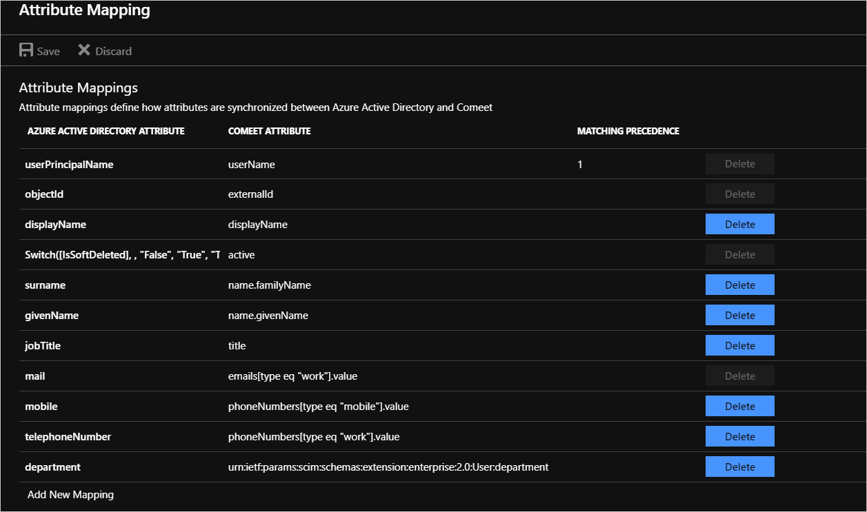 Screenshot of the Comeet Recruiting Software Group Attributes page.