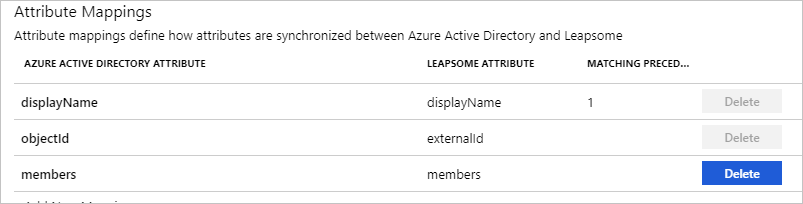 Screenshot of Leapsome Group Attributes.